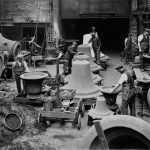 Casting the new bells at Loughborough 1928