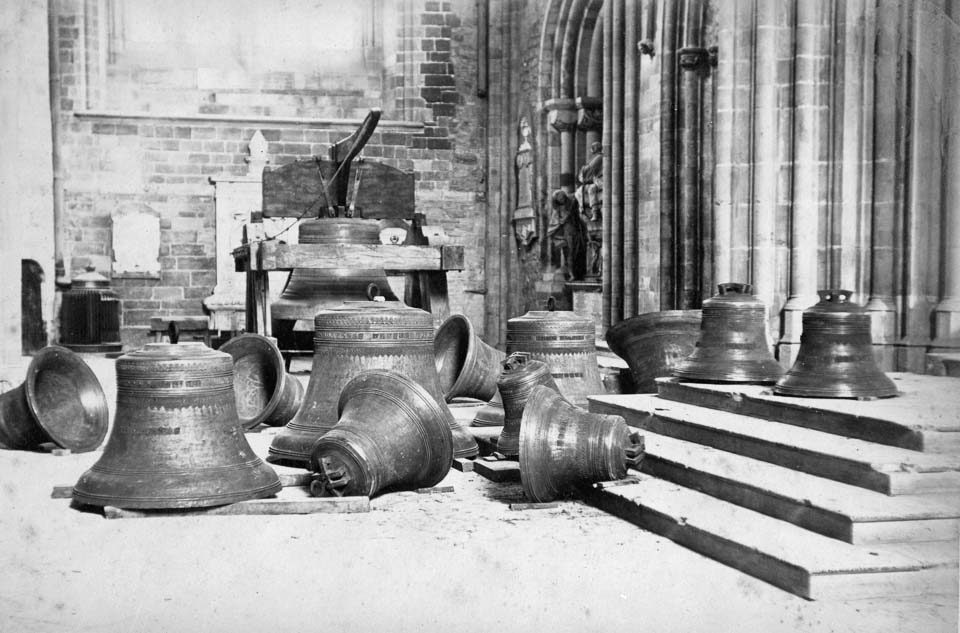 The Grimthorpe bells in the north transept in 1870